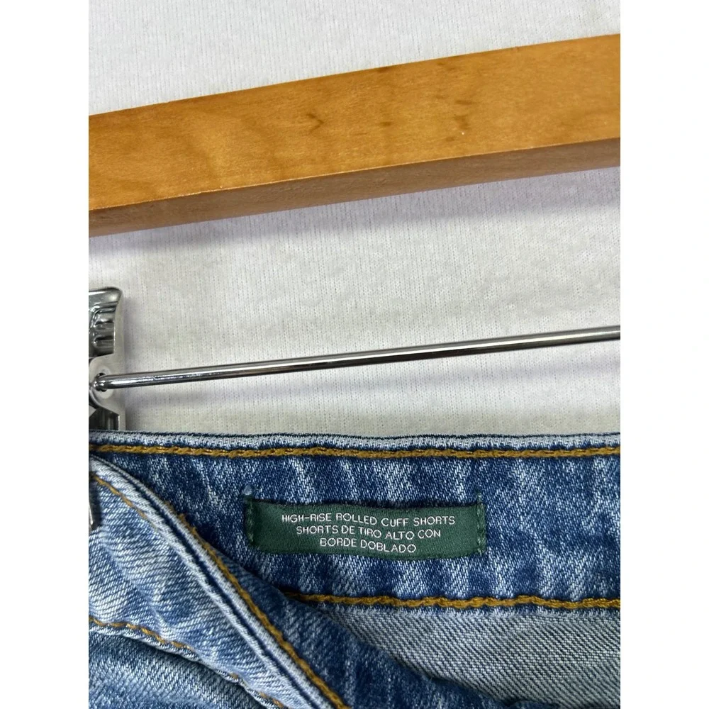Boho Festival Wild Fable Women 8 Blue High Rise Rolled Cuff Raw Hem Denim Shorts